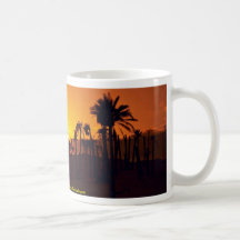 Sunset in the desert, The Sahara, Tunisia Desert Coffee Mugs