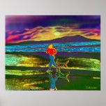 Sunset Jog with a dog... Print