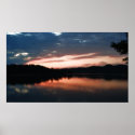 Sunset  Lake Poster posters