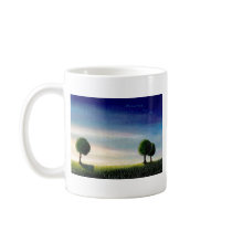 Sunset landscape painting pretty calm peaceful art coffee mugs