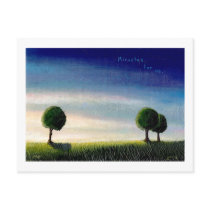 Sunset landscape painting pretty calm peaceful art postcards