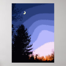 Sunset Moon Print