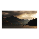Sunset Mountains Customized Photo Card