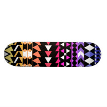Sunset Ombre Aztec Pattern Custom Skate Board