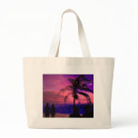 Sunset on a beach, beach bag
