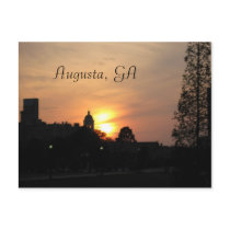 sunset on augusta, Augusta, GA Post Card