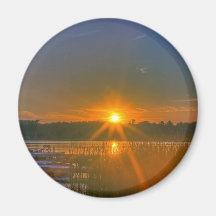Sunset on Birch Lake Magnet