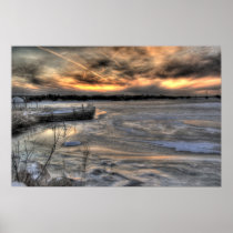 Sunset on Ice Print
