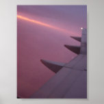 sunset on plane print