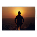Sunset on the beach in LA cards