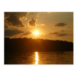 Sunset on the lake postcard
