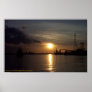Sunset on the Mississippi River, LA Poster