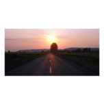Sunset on the road photo cards