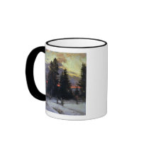 Sunset over a Winter Landscape, c.1902 Mug