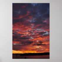 Sunset Over Auckland Poster