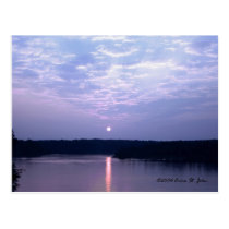 Sunset Over Falls Lake Postcard postcards