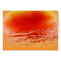 sunset over greeting card