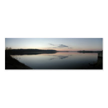 Sunset Over Lake Bookmark Business Card Template