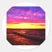 Sunset over Lake Erie Sticker