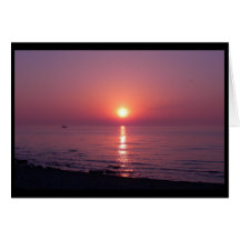 Sunset over Lake Michigan (Blank) Greeting Card