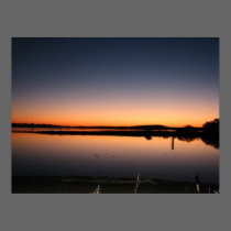 sunset over lake posters