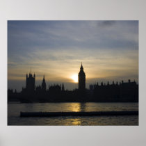 Sunset over London Print