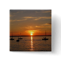 Sunset Over Lummi Island Buttons