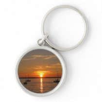 Sunset Over Lummi Island Keychains