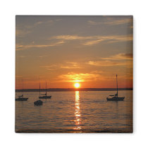 Sunset Over Lummi Island Fridge Magnet