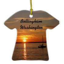 Sunset Over Lummi Island Ornament