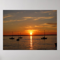 Sunset Over Lummi Island Posters