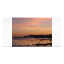 Sunset over Salthill Personalized Photo Card