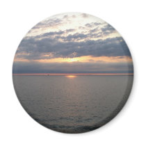 Sunset over the Baltic Fridge Magnets