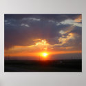 Sunset over the Colorado Rockies posters