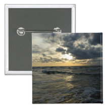 Sunset Over the Sea Button