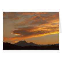 Sunset  over the Twin Peaks Card