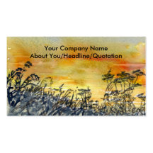 'Sunset' Profile Card Business Card Template
