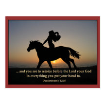 Sunset Ride Postcard