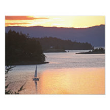 Sunset Sail Art Photo