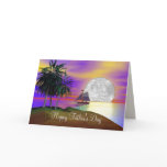 Sunset Sail Father's Day (photo frame) Greeting Cards