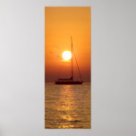 Sunset Sailing (thin) - poster