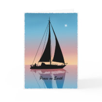 Sunset Sails with Holiday Lights