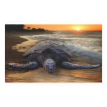 Sunset Sea Turtle Sticker