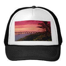 sunset shock trucker hat