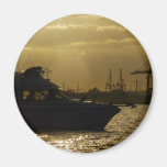 Sunset Speedboat Silhouette Magnet