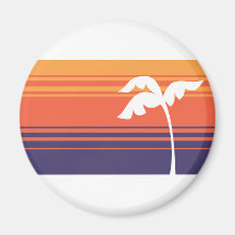 Sunset Stripes Refrigerator Magnet
