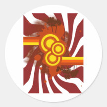 Sunset Style Round Sticker