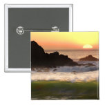 Sunset surfer pinback buttons
