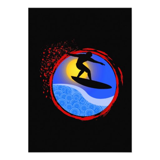 Sunset Surfer.png Custom Invitations