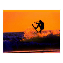 Sunset Surfer Postcard